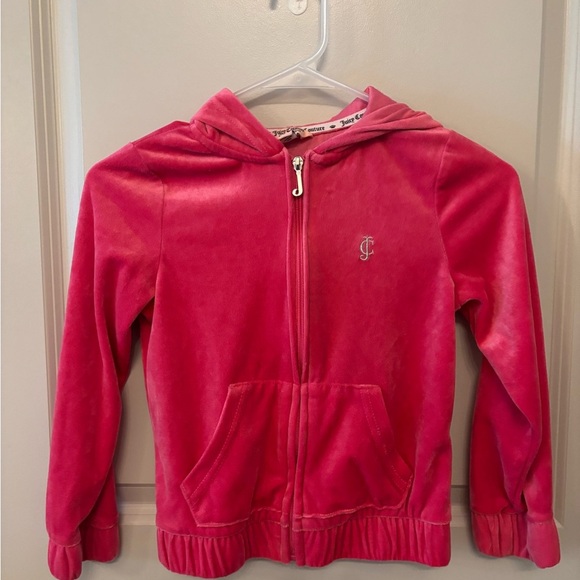 Juicy Couture Other - Juicy Couture kids pink velour jacket with bling on back size S (7)